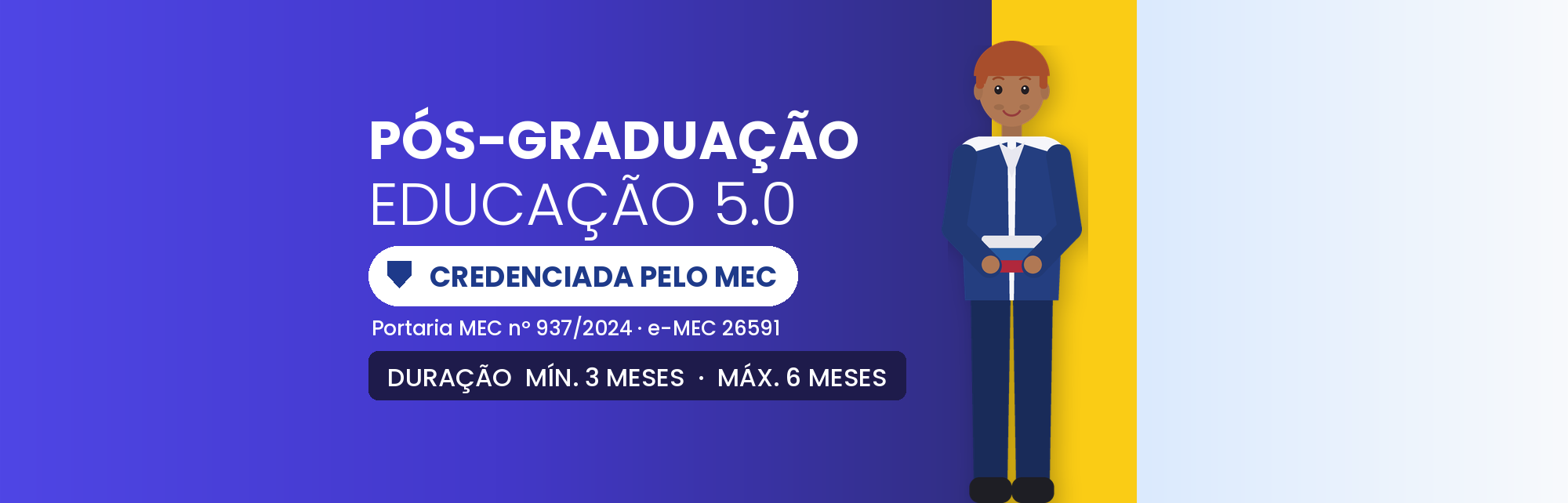 Pós-Graduação em Educação 5.0 EAD: 360h em 3 a 6 Meses