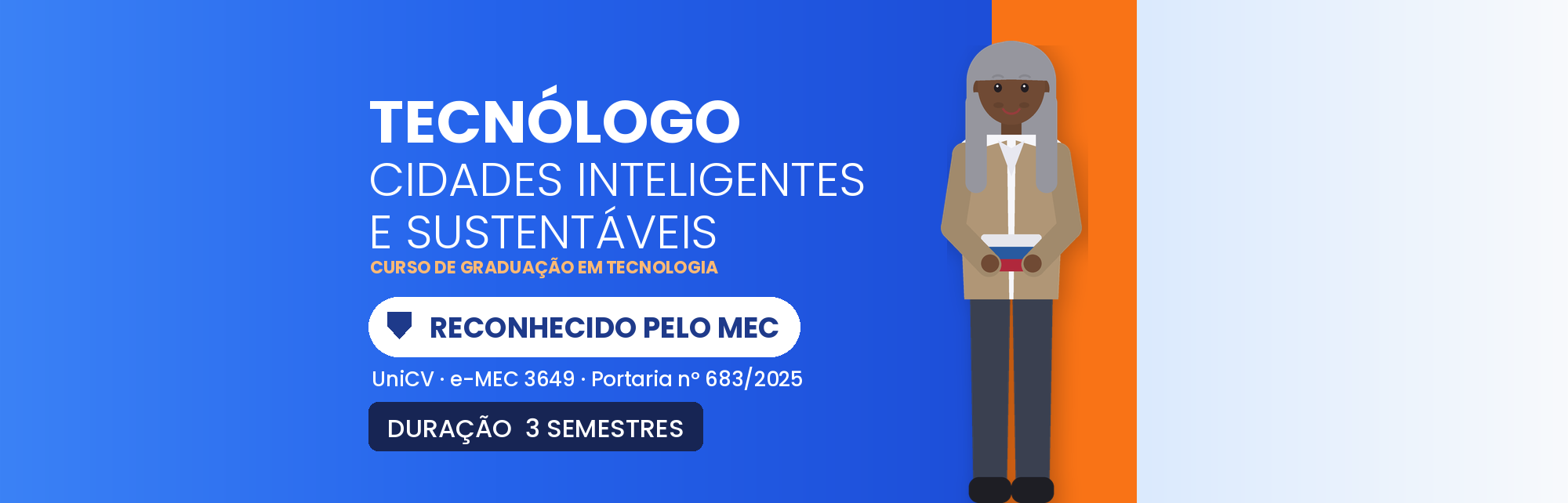 Capa do curso Tecnólogo em Cidades Inteligentes e Sustentáveis EAD