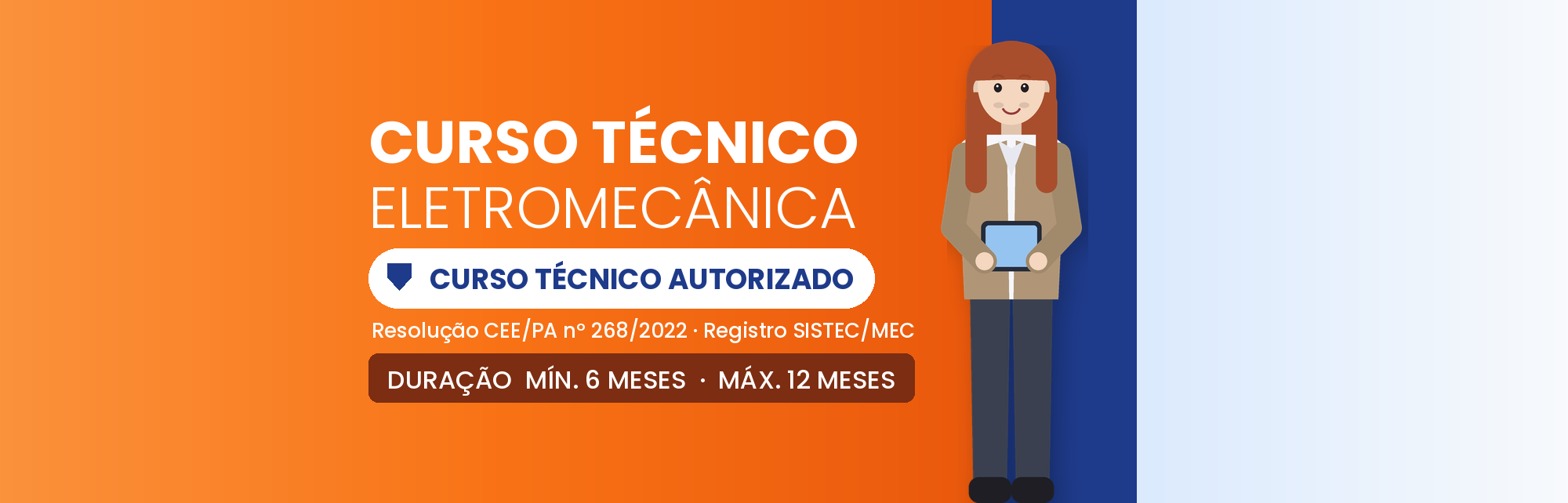 Capa do curso Curso Técnico em Eletromecânica EAD: 1.600h em 6 a 12 Meses