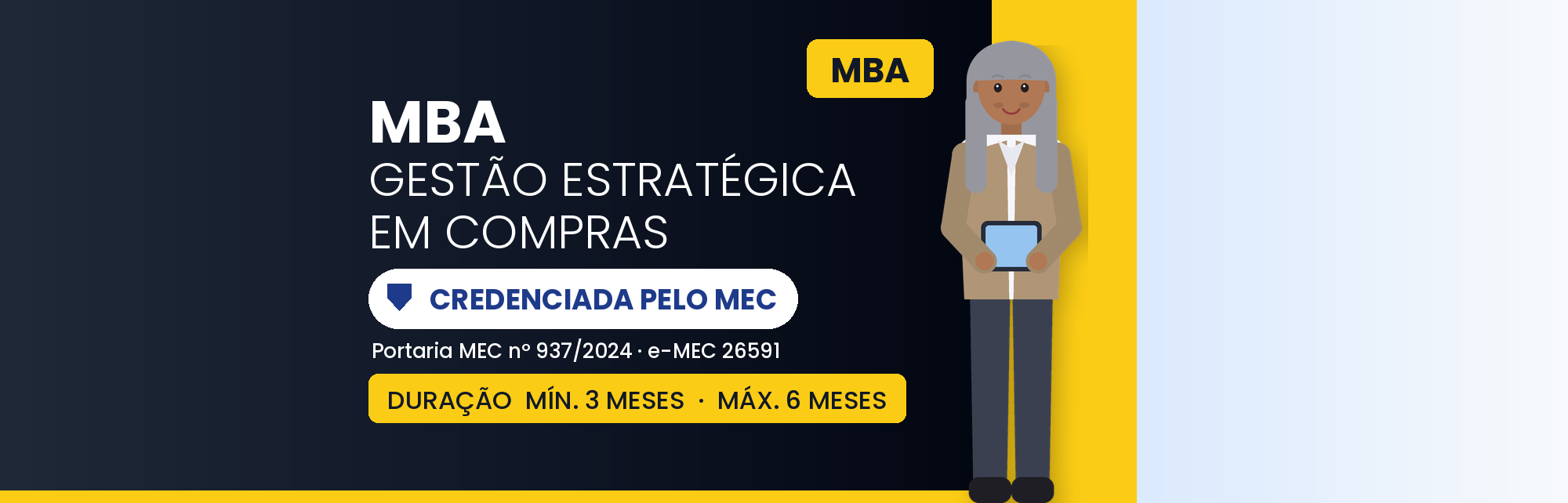 Capa do curso MBA em Gestão Estratégica em Compras EAD: 570h Online