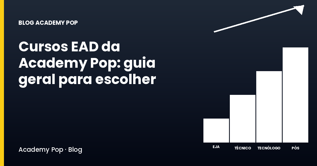 Capa do artigo Cursos EAD da Academy Pop: guia geral para escolher