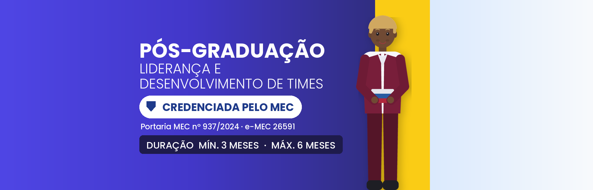 Capa do curso Pós-Graduação em Liderança e Desenvolvimento de Times: 450h