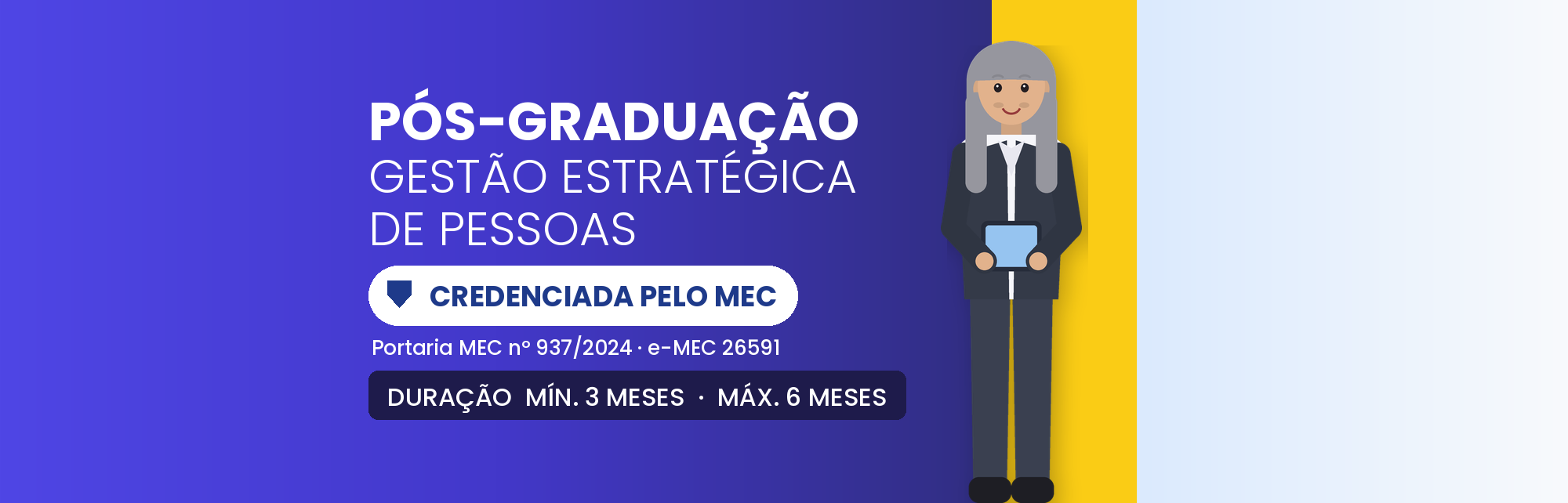 Capa do curso Especialização em Gestão Estratégica de Pessoas: 570h