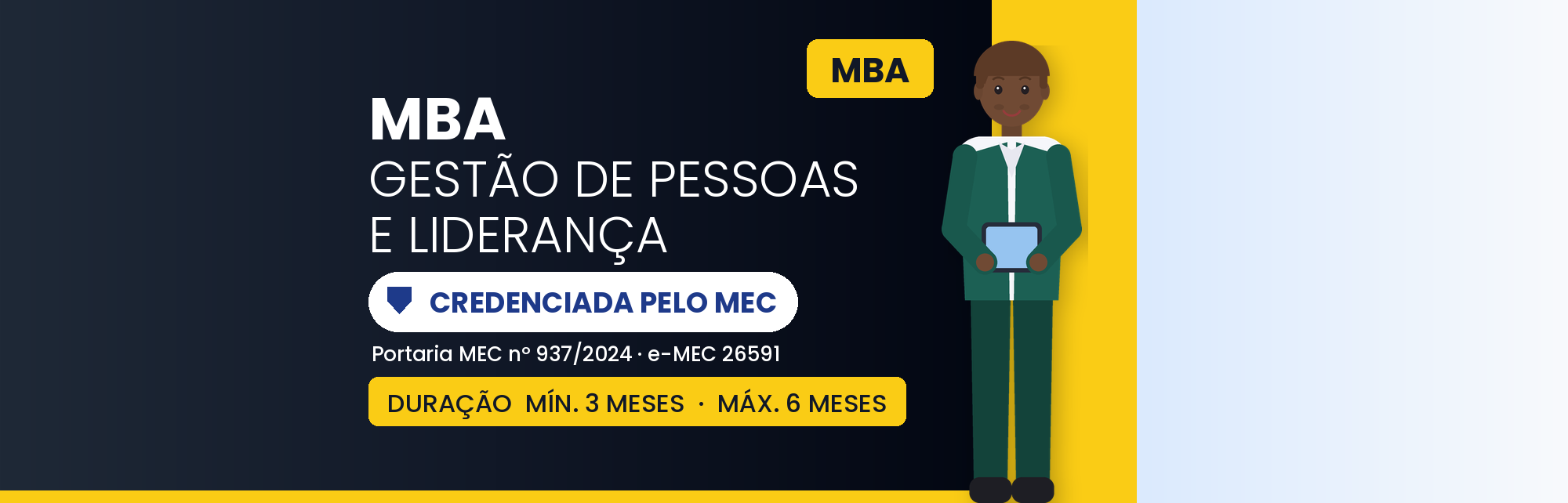 Capa do curso MBA em Gestão de Pessoas e Liderança: 570h, 100% EAD